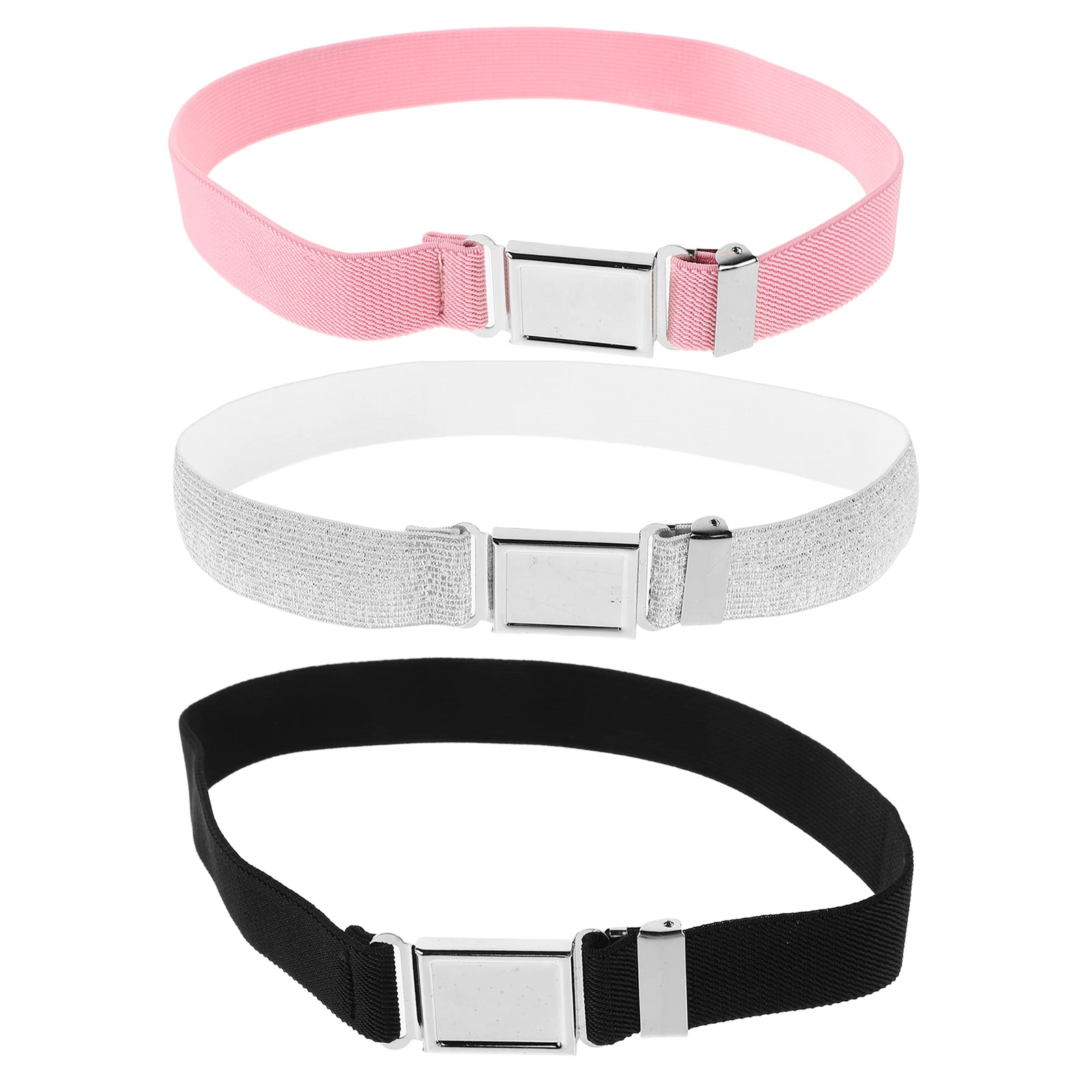 

3 Pcs Belts Waist Belts Elastic Magnetic Buckle Stretchy Belt for Jeans Dress Longlasting