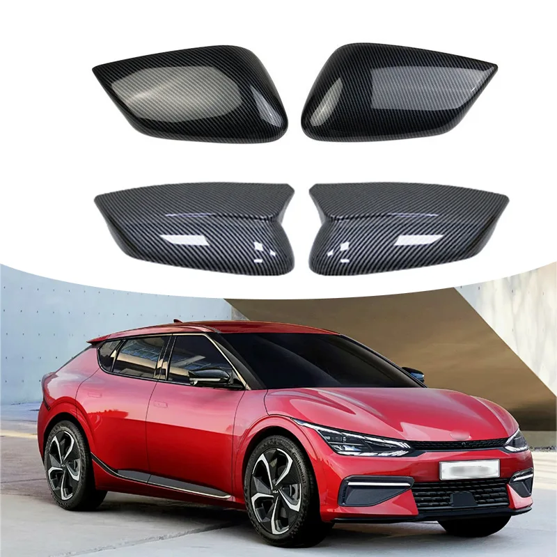 

Carbon Fiber Style Side Mirror Cover Trim For 21-22 Kia EV6 Auto Accessories