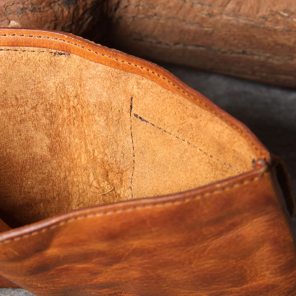 S.WORKER Vollnarbiges Rindsleder-Portemonnaie Vintage Slim Bifold Geldbörse für Herren Business – Detail 15