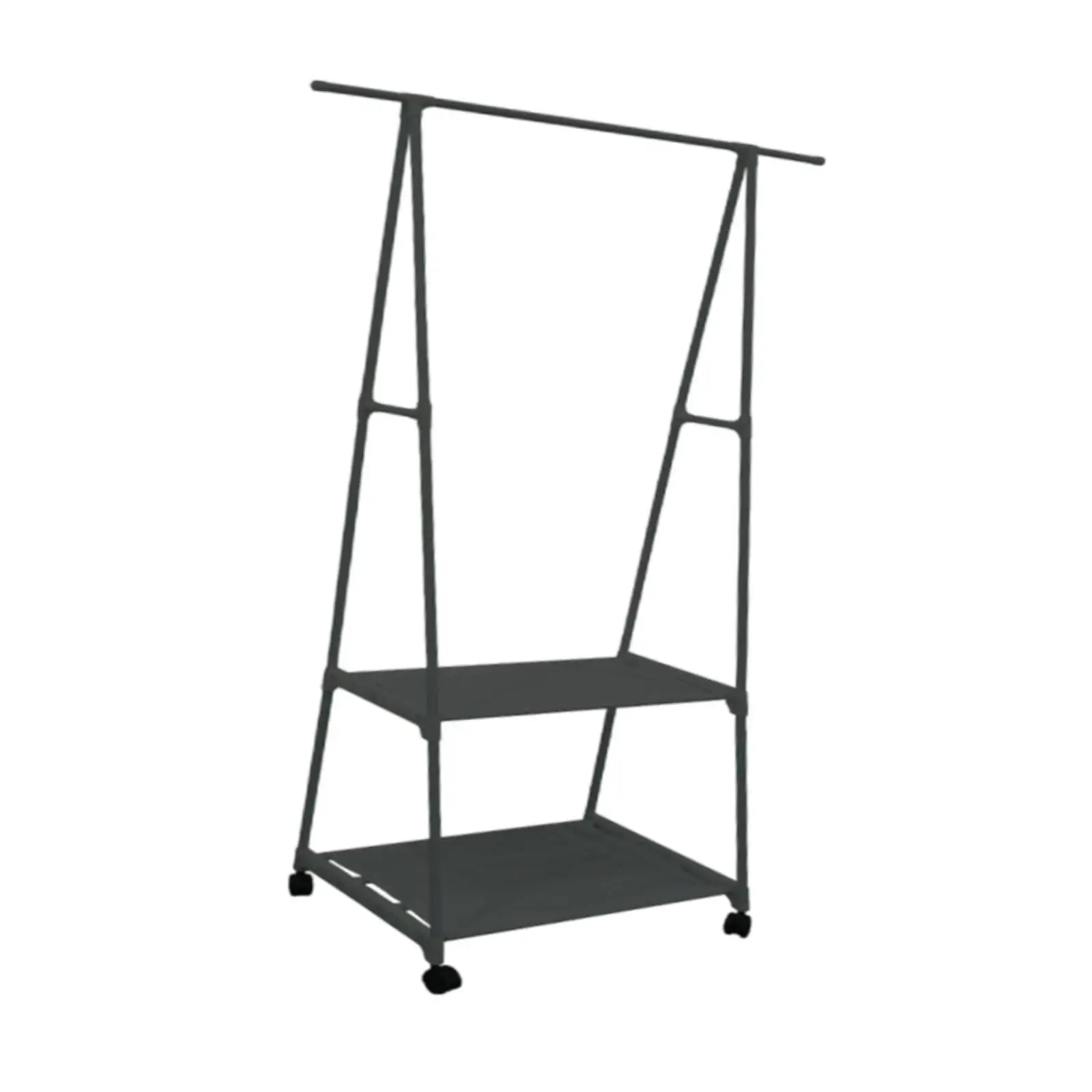 Adjustable Metal Clothes Rack with Wheels Heavy Duty Garment Stand for Bedroom Hanging and Space Saving