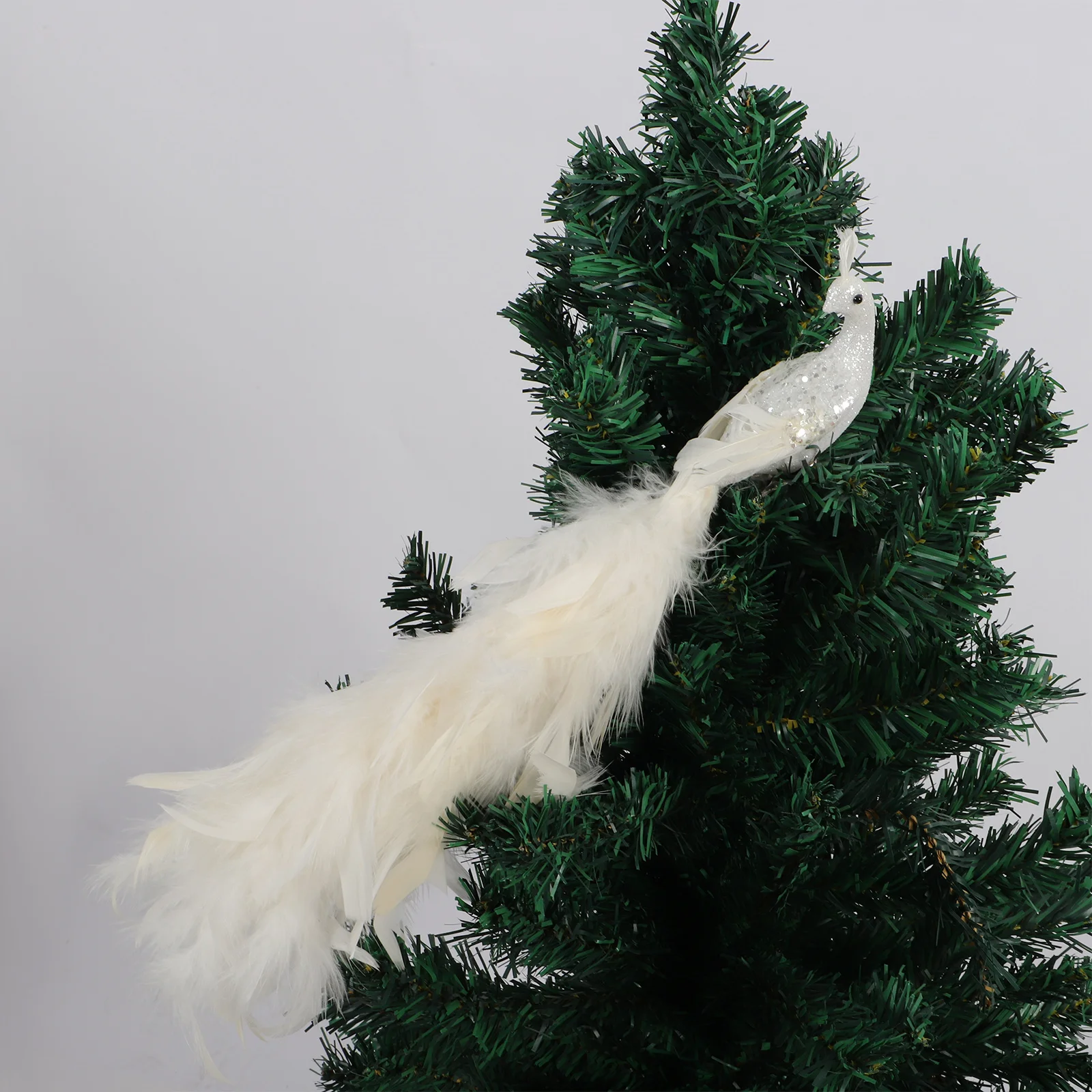 

Christmas Peacock Ornament Clip on Tree Decorations Xmas Party Favors Winter Theme Christmas Tree Peacock Decoration