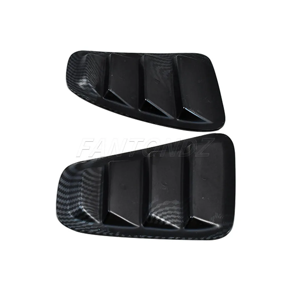 ABS لامع أسود/الكربون نظرة الخلفية الذيل غطاء خفيف ملصق مزخرفة لشركة فيات 500 Abarth 595 695 2016-2024 #4