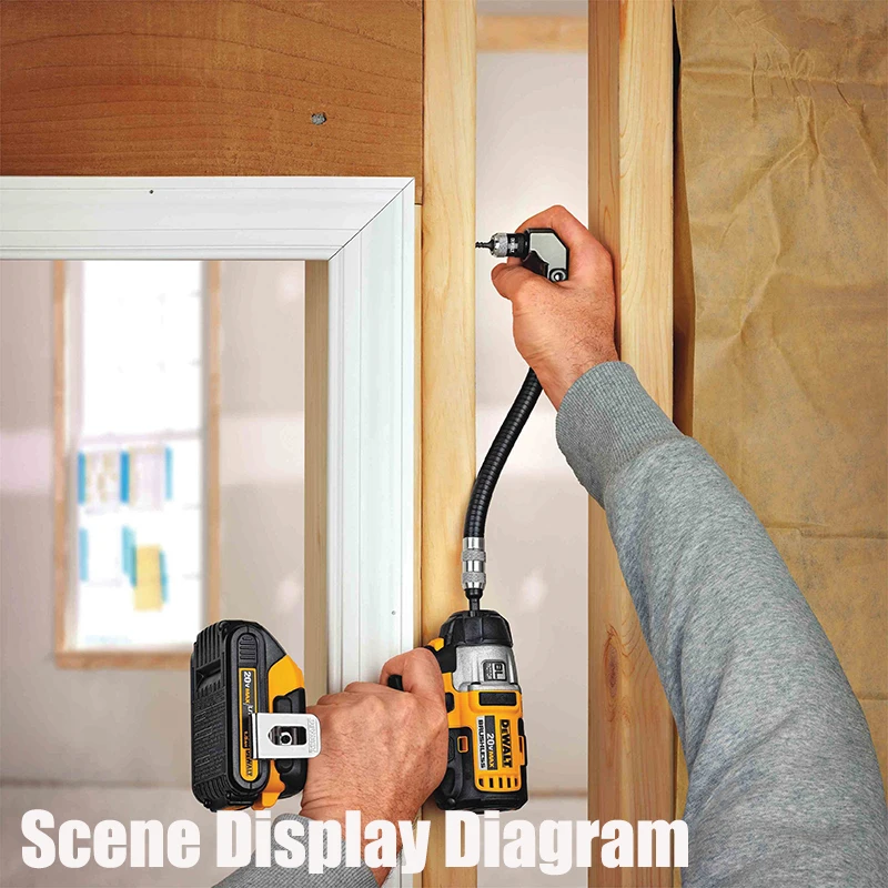 Imagem -04 - Dewalt-adaptador de Mangueira Flexível Dwarafs-z Conexão do Cotovelo Ângulo Reto Eixo Flexível Broca Universal Peças de Ferramenta 300 mm