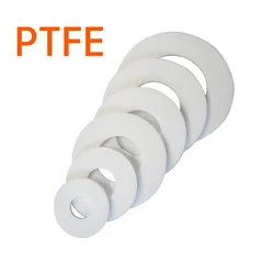 10/50/100PCS PTFE Gasket High Temperature Resistance Plastic King Flange Seal Washer Thickness 1mm 2mm 3mm