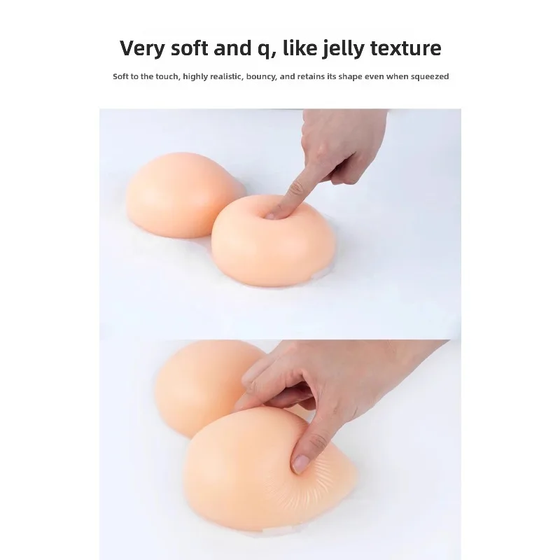 Protesi Mammarie in Silicone con Bretelle, Seno Finto Realistico a Pezzo Unico, Grande Scollatura, per Crossdresser, Drag Queen, Cosplay