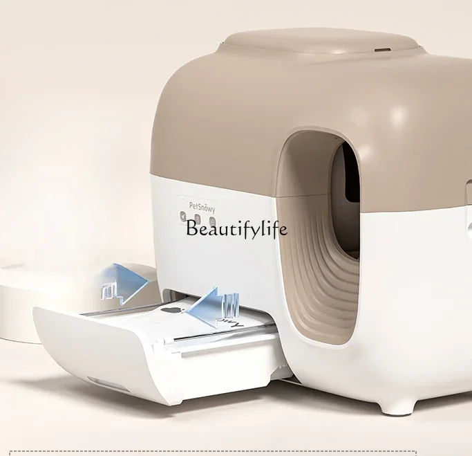 Smart cat toilet, automatic cat litter box, deodorizing top-in shit shoveling machine, oversized anti-splash