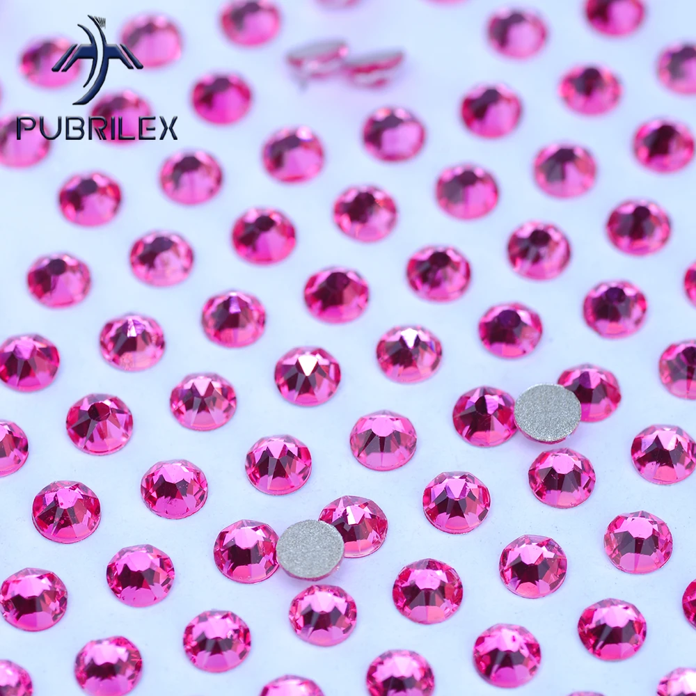 

PUBRILEX 2088NoHF SS16-SS40 Rose Cold Fixation Hotfix Nails Art Crystal Non Hotfix Rhinestones Decor Dress