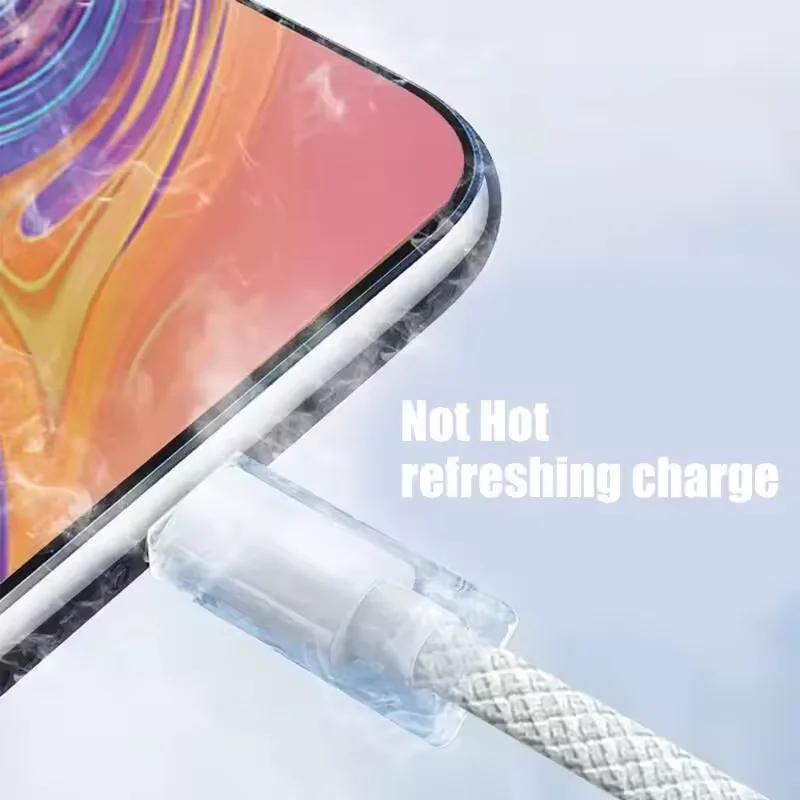 1m/1.5m/2m CarPlay USB-A to Type-C Charging Cable For iPhone 15 16 Pro Max Samsung Xiaomi USB Type C Charger Cord Braided Cables - view 5