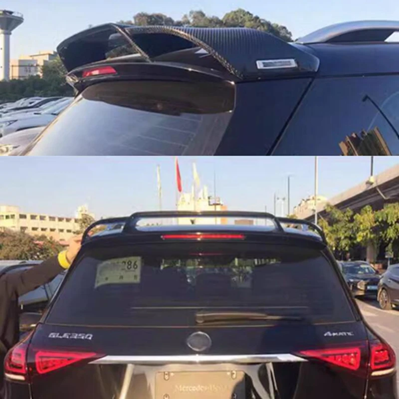 For2020 2021 2022 2023 2024 Mercedes-Benz GLE Grade ML-Class W167 B Style Spoiler Carbon Fiber Kodified Roof Spoiler