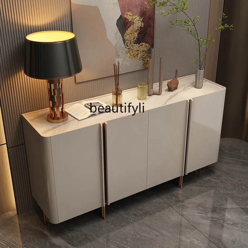 

Light luxury entrance cabinet door storage cabinet storage modern household large-capacity side cabinet