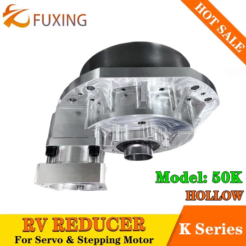 Hollow precision Cycloidal Pinwheel RV Reducer RV-50K 50CBX With Input Output Flange Gearbox Fully sealed For 130 Servo Motor