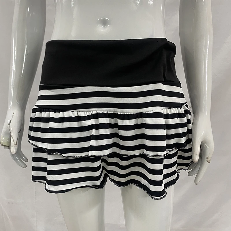 Frühlings-Y2K-Rock im japanisch-koreanischen süßen Stil, trendiger, sexy, modischer, gestreifter A-Linien-Rock für Damen – Detail 15