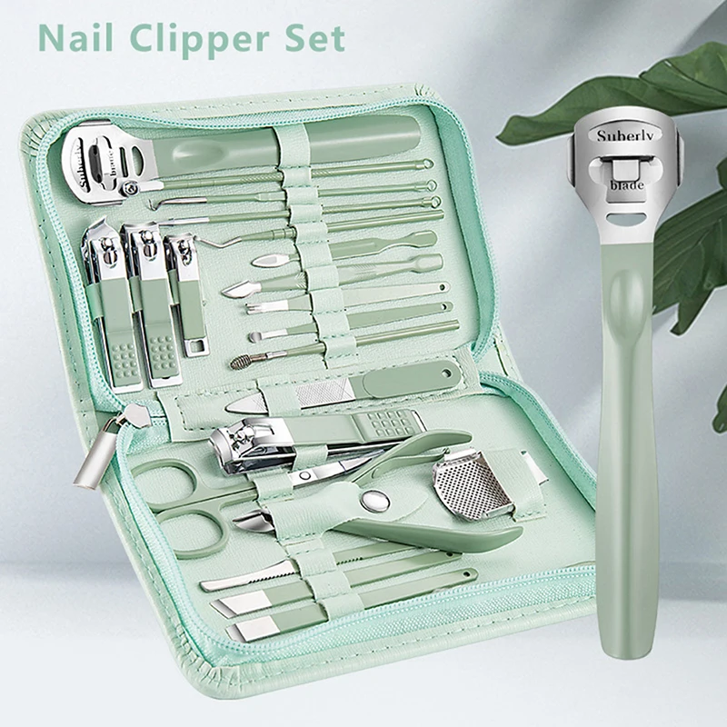 

7-22 Pcs Nail Art Cutter Pedicure Scissors Nail Clipper Tool Set Manicure Pedicure Dead Skin Remover With Box