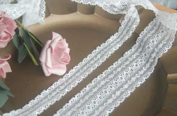 Width:2.5/5.5cm(0.98/2.16”inch)Exquisite Unilateral and Bilateral Mesh Embroidery Lace Fashion Laces Garment Sewing(SSA-4775)