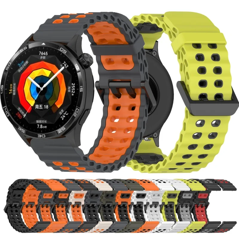 Silikon Strap Für Huawei GT 5 Pro GT4 3 2 2e 46mm Sport Band Atmungsaktive Armband Für Huawei Uhr 5 4 3 Correa 22mm Armband