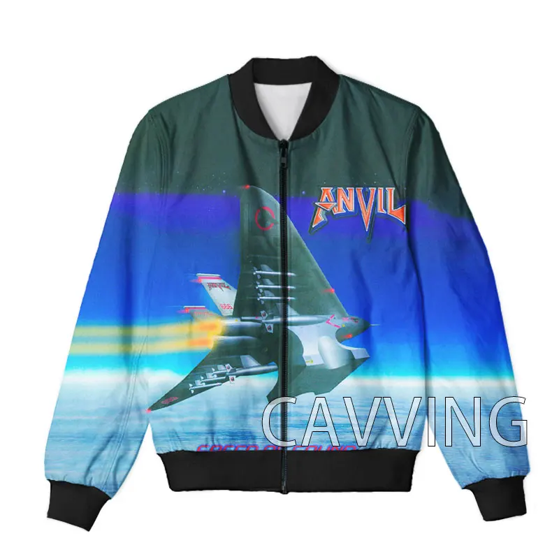 CAVVING 3D Printed  ANVIL Band  Zipper Bomber Jackets Men Overcoat Mens Coat Zip Up Jackets for Women/Men