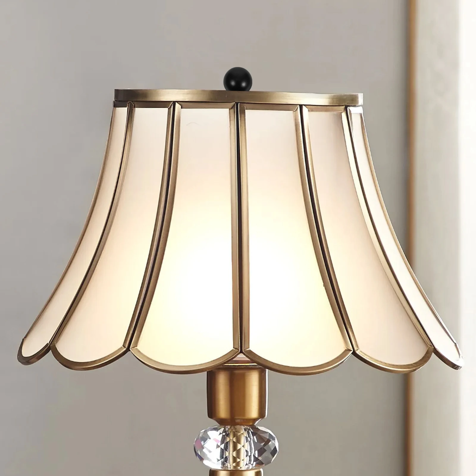 

Metal Desk Lamp Shade Steel Harp Iron Finials Caps Tapped Decorative Topper Interchangeable Holder Knob Durable Office