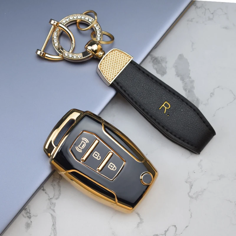 TPU Car Remote Key Cover Shell Fob Case Protector for Ssangyong Kyron 2 Sanka Korando 215/65 R16 225/60 R17 Keychain Accessories