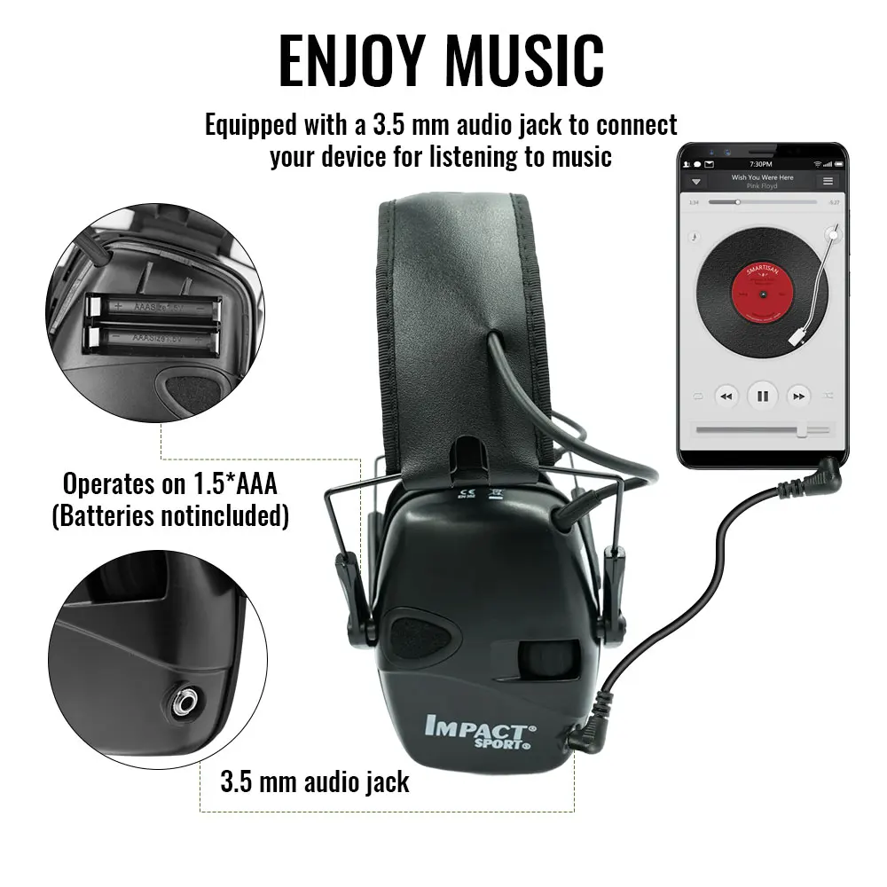 

Тактические электронные наушники для стрельбы, противошумные наушники, усиление звука, защита слуха, гарнитура, складные наушники