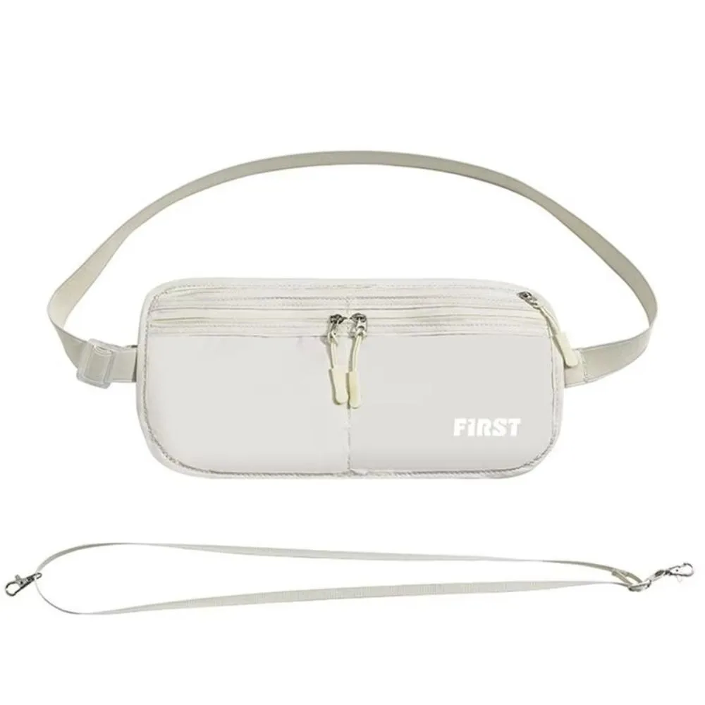Invisible Sports Waist Bag Large Capacity Zippered Travel Chest Pack Breathable Anti-theft Security Wallet for Passport