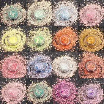 1kg velkoobchodní mix šestiúhelníkových holografických flitrů na nehty, třpytivých manikúrních vloček, chameleonového pigmentu pro kutily, umělecké řemesla a výrobu šperků 12 nejlepší prodej třpytky 1kg - №11