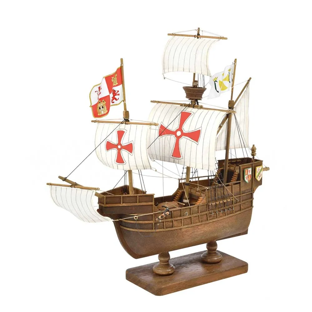 1/100 Santa Maria Ancient Sailing Ship Model DIY Hand-assembled Kit Wooden Ship Model Kit Toy Decoration Ornaments Collection