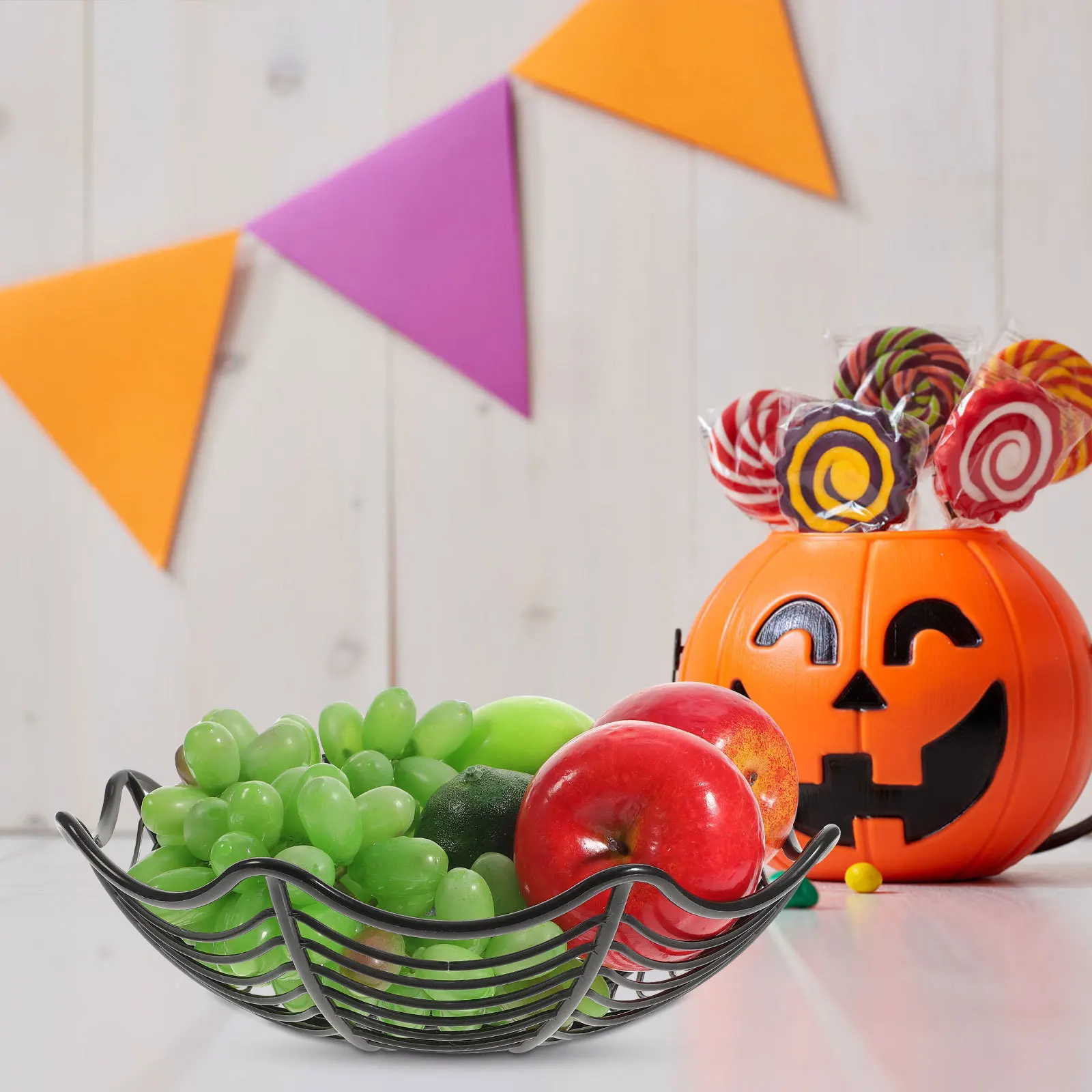 

Корзина для хранения конфет на Хэллоуин, декор в виде паутины, пластиковая коробка для еды, держатель для печенья, украшение для вечеринки, кухонные принадлежности для бара, черный цвет