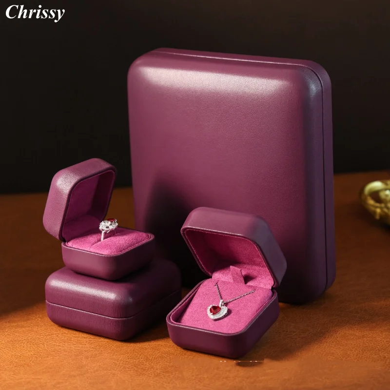 Jewelry Box Earring Necklace Ring Bracelet Organizer Velvet Lined Wedding Gift Box for Women Jewelry Storage Display