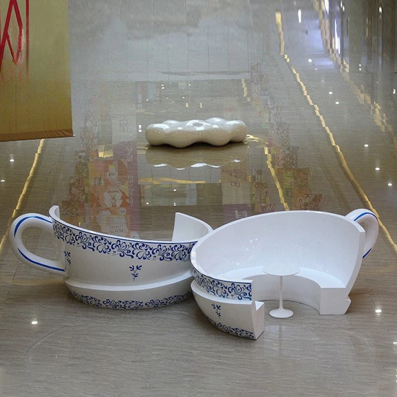 

Fiberglass coffee cups, teacups, casual seats
