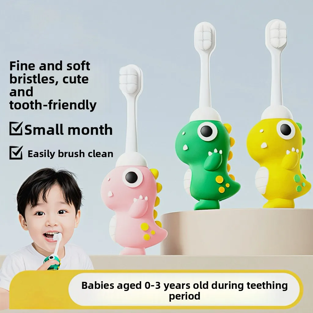 escova-de-dentes-infantil-dinossauro-fofo-para-criancas-de-2-a-10-anos-pacote-Unico-cuidados-com-o-bebe-periodo-de-substituicao-de-dentes-escova-de-dentes-com-cerdas-finas-e-macias