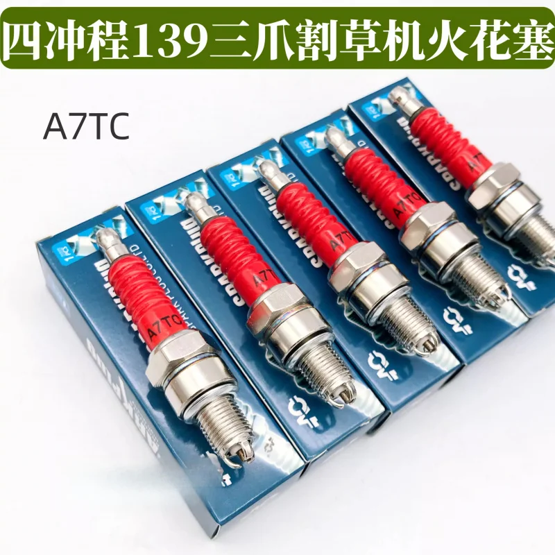 5 pcs for 139 four-stroke lawn mower three-prong spark plug A7TC