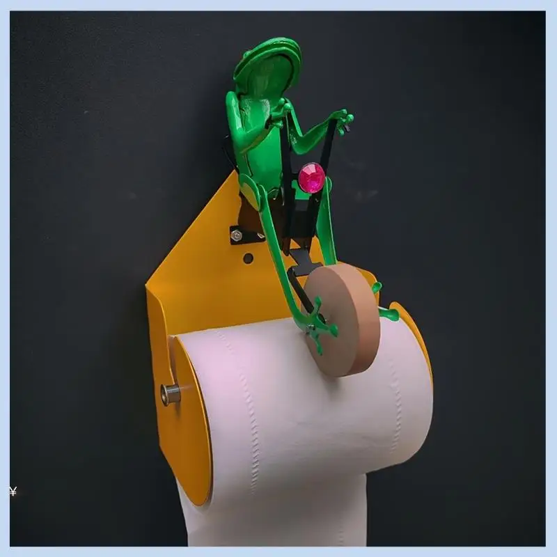 

MLGB-Creatives Frog Riding Monoccle Настенный держатель для рулона бумаги - уникальный дизайн, идеально подходит для украшения дома, стены ванной комнаты