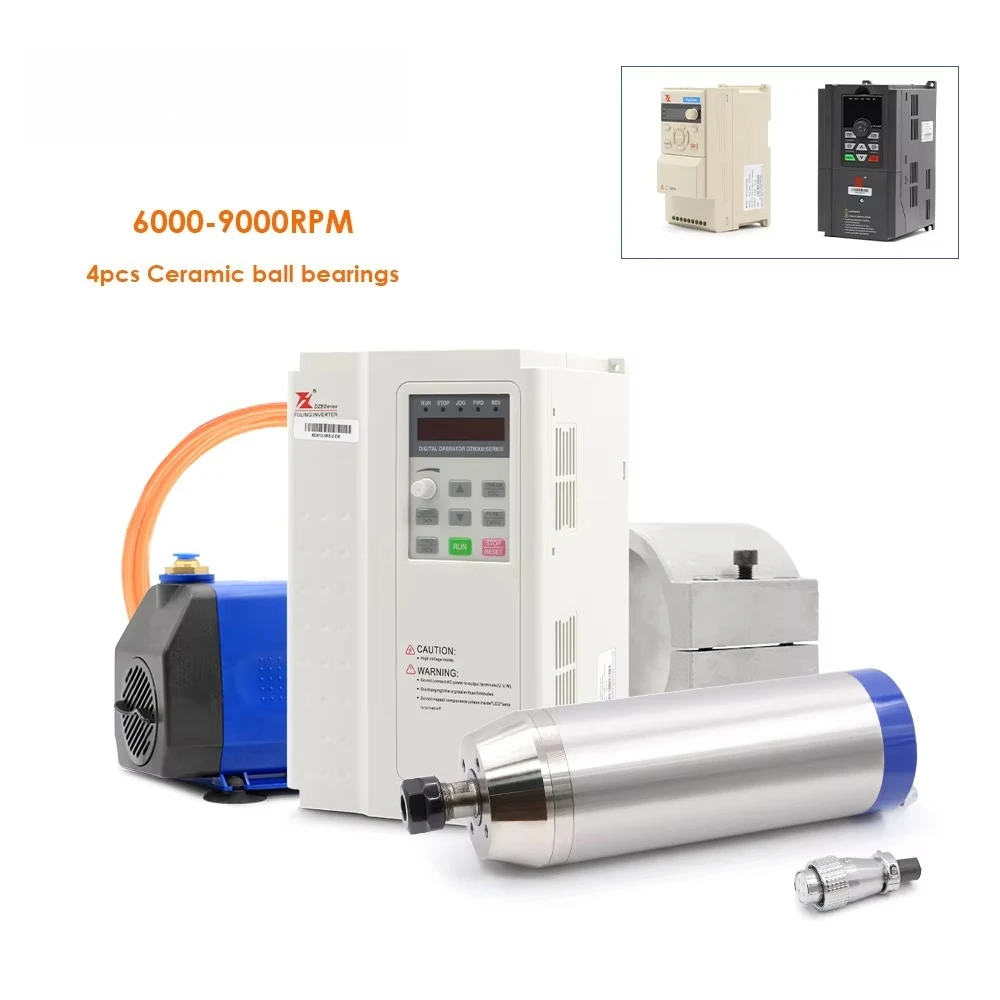 

Custom Gpenny 3.7kw ER20 D100 220V/380V Metalworking Water Cooled Spindle Kit 300Hz 4000-9000 rpm CNC Milling Machine
