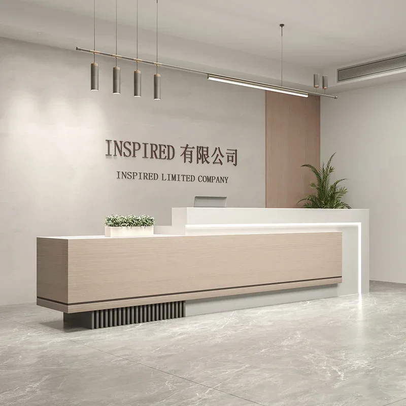 

Minimalist Furniture Salon Reception Desk Counter Table Entrance Tables Luxury Office Reseption Help Lectern Simple Entrances