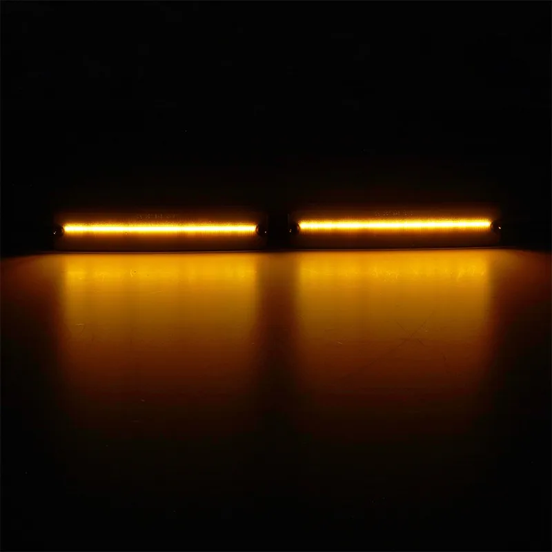 Luci di ingombro laterali a LED ambra luce di ingombro paraurti anteriore a LED fumé per Jeep Wrangler YJ 1987-1995
