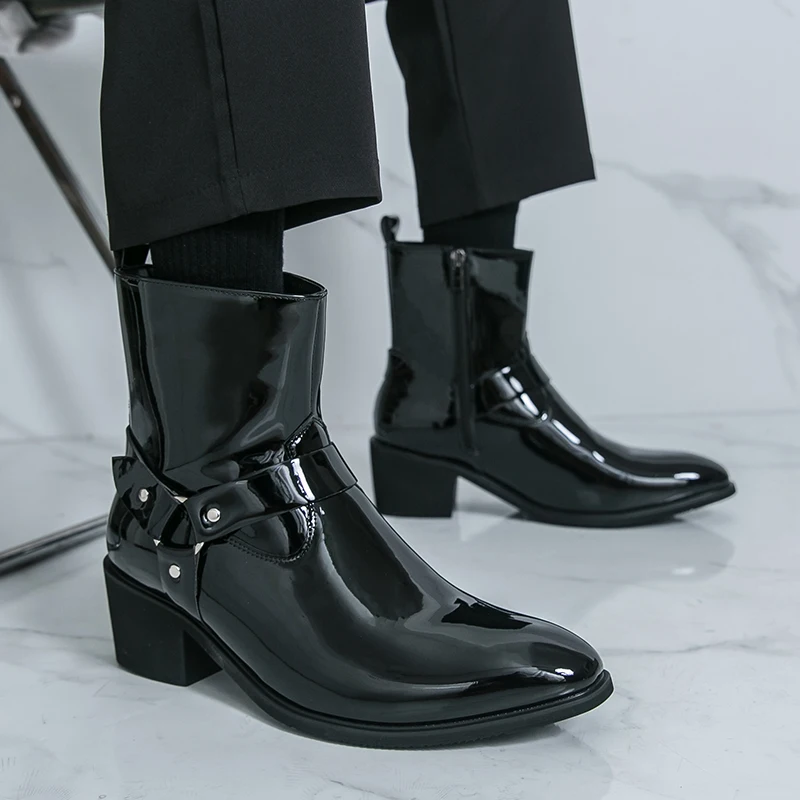 الكلاسيكية النمط البريطاني عالية أعلى رجل تشيلسي الأحذية وصفت الأعمال مكتب أحذية الزفاف شتاء جديد في الهواء الطلق أحذية القيادة غير رسمية