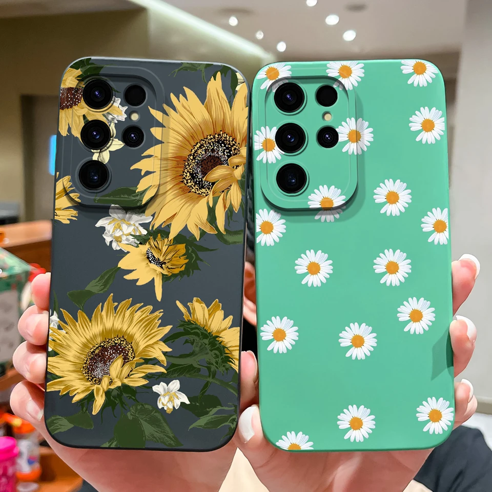 Cases For Samsung S23 FE S24 Ultra Beautiful Flower Antifouling Protective Drop-Resistant Shell For samsung s23fe s24 Funda