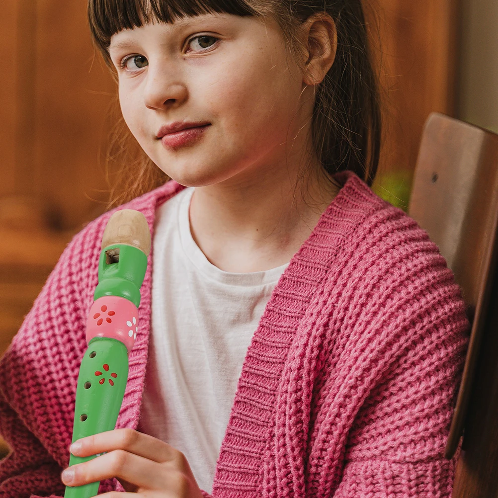 

Wooden Recorder 6 Holes Kids Flute Safe Durable Premium Material Christmas Gift H Coordination Musical Instrument Toy