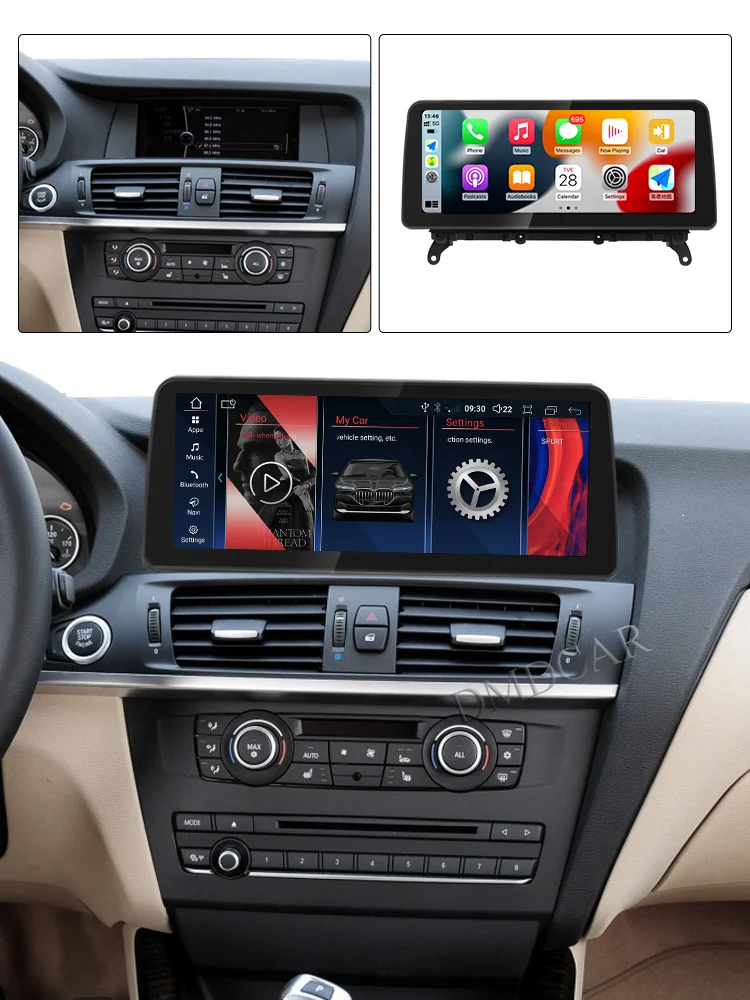 Android13 GPS Navigation Wireless Apple Carplay Android Auto For BMW X3 F25 X4 F26 Car Multimedia Video Player Stereo Screen