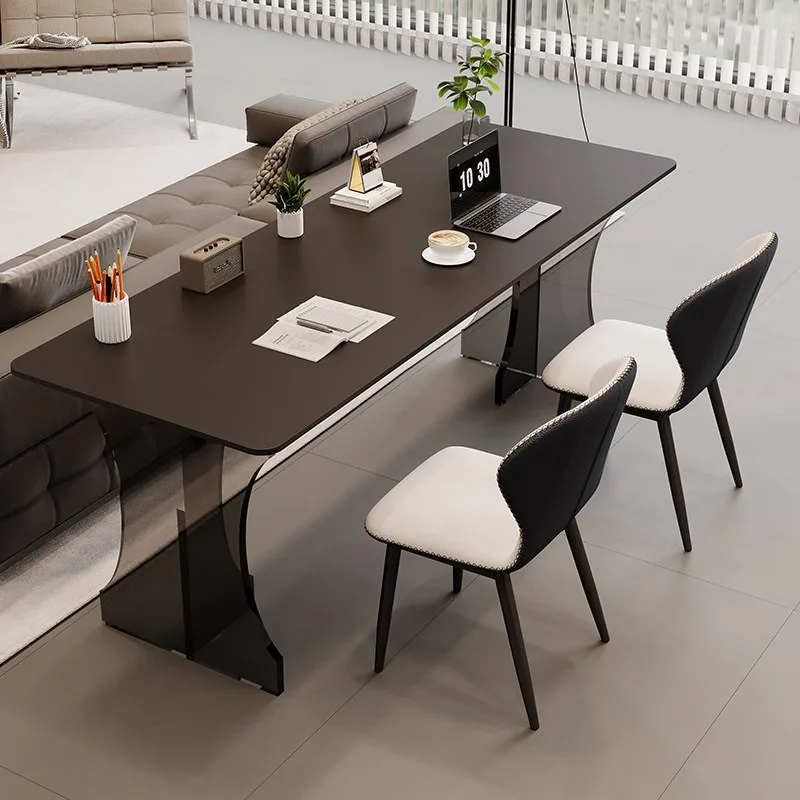 Slate balcony table gradual change acrylic desk against the wall large work desktop computer desk