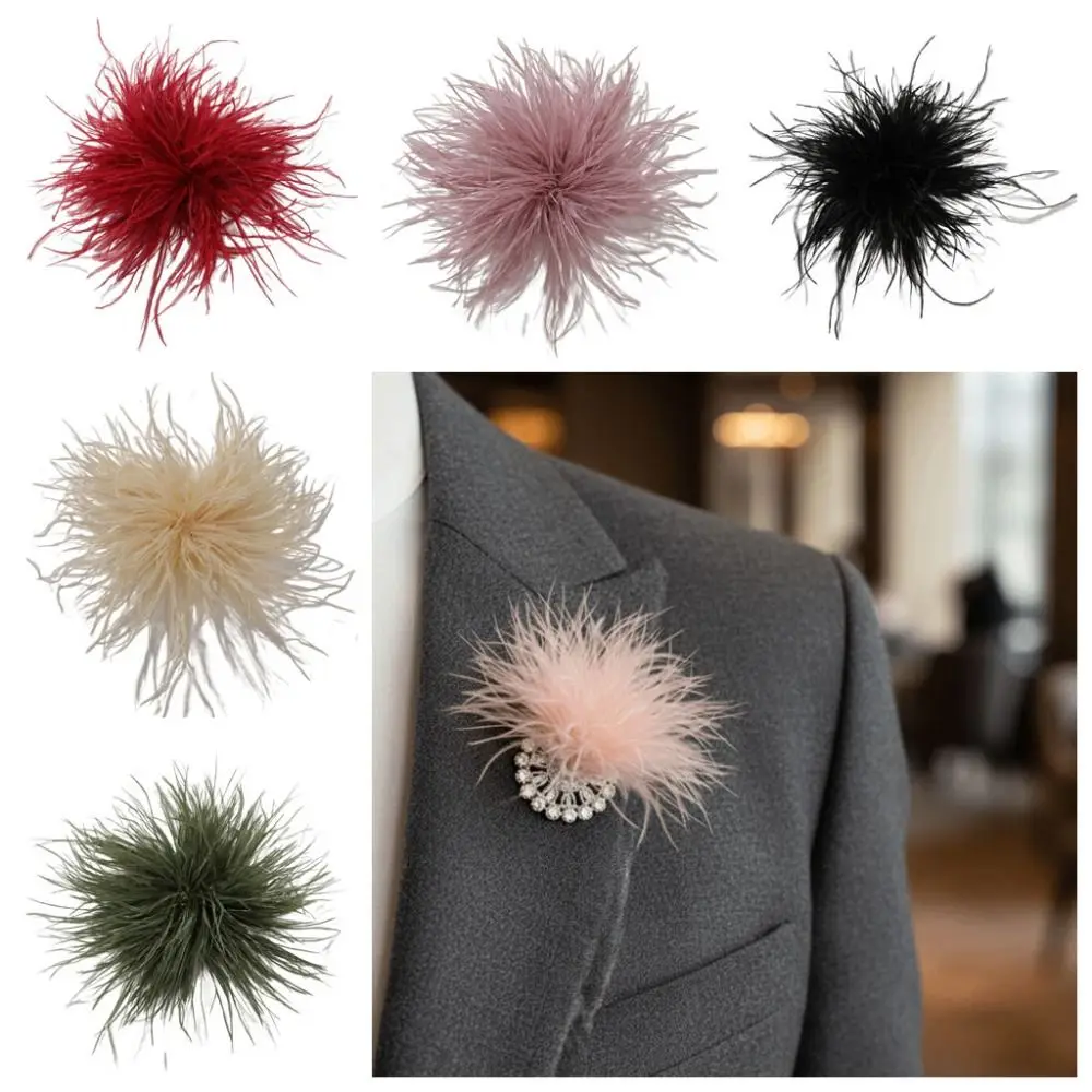 Fluffy Soft Ostrich Feather Accessory DIY Multi-Color Garment Trim Accessory Multi-Purpose DIY Handmade Accessory