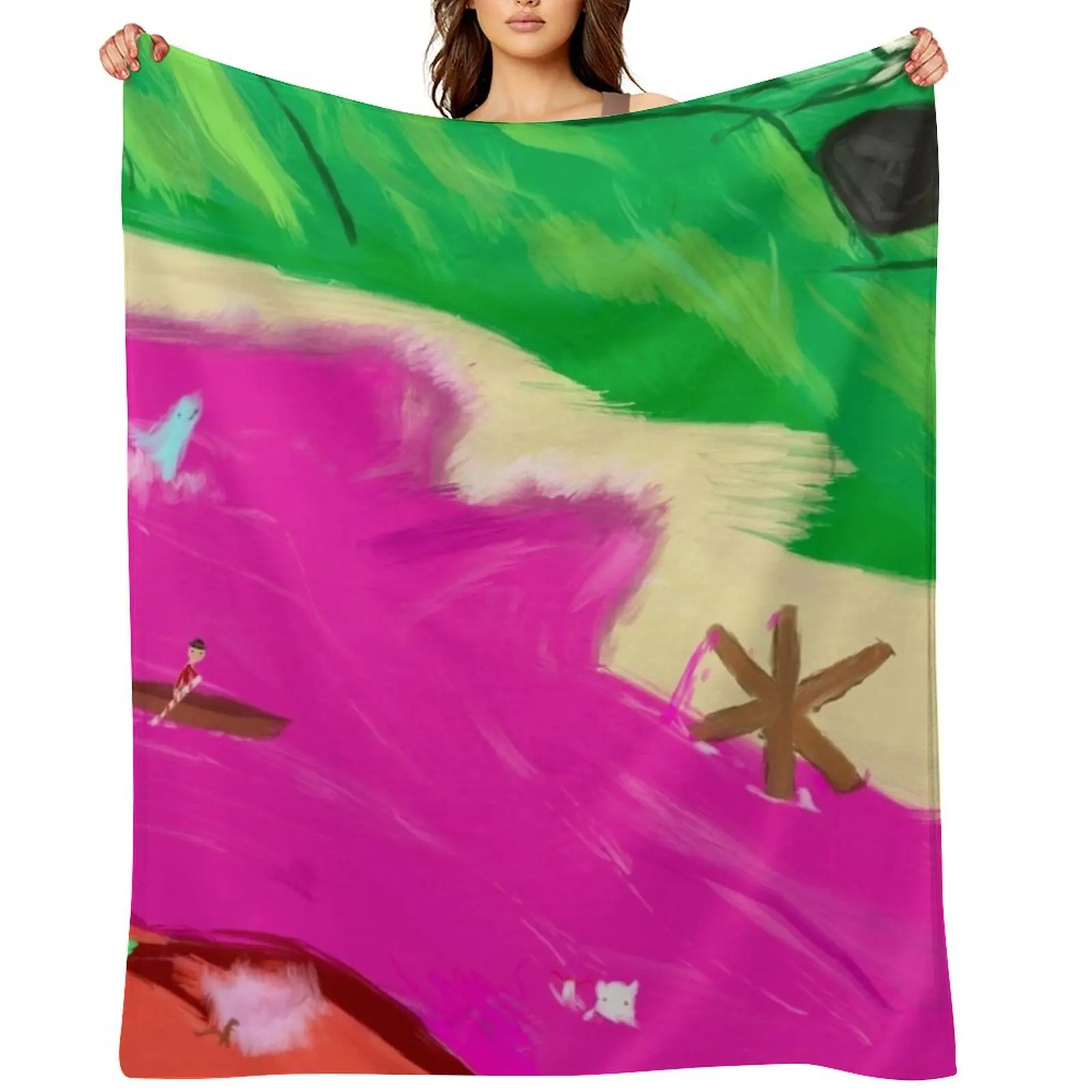 

The Great Gumdrop Falls Throw Blanket Summer Beddings Bed Fashionable warm for winter Quilt Blankets