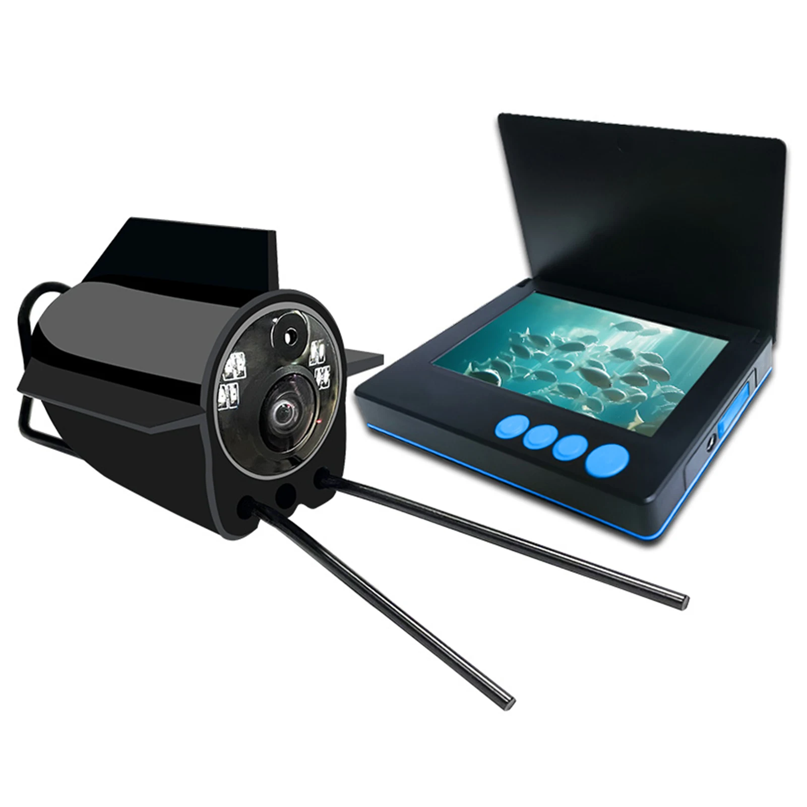 

Underwater Fishing Camera 4.3inch Screen Night Vision 1080P 220° Wide Angle 8000mAh Battery