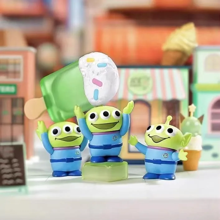 Miniso disney pixar feliz sobremesa rua caixa cega caixa misteriosa bonito dos desenhos animados estatueta mini boneca ornamento de mesa