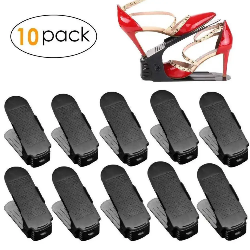 10 X Adjustable Shoe Rack Stacker Shoe Holder Shoe Organizer and Storage Schuhe Regal Shelf