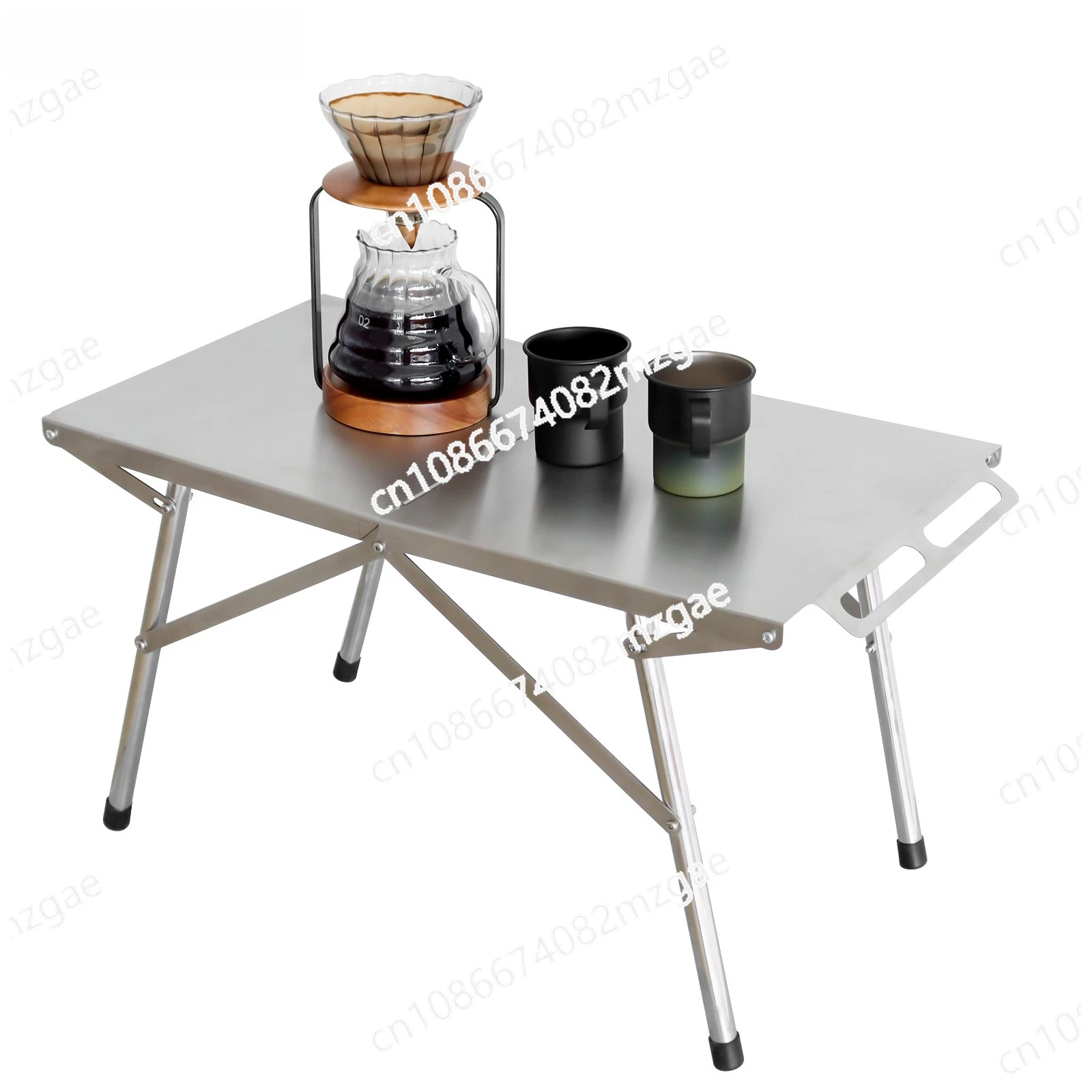 

Outdoor table Portable stainless steel foldable dining Folding and chairs Picnic small Spreadtable Round tube