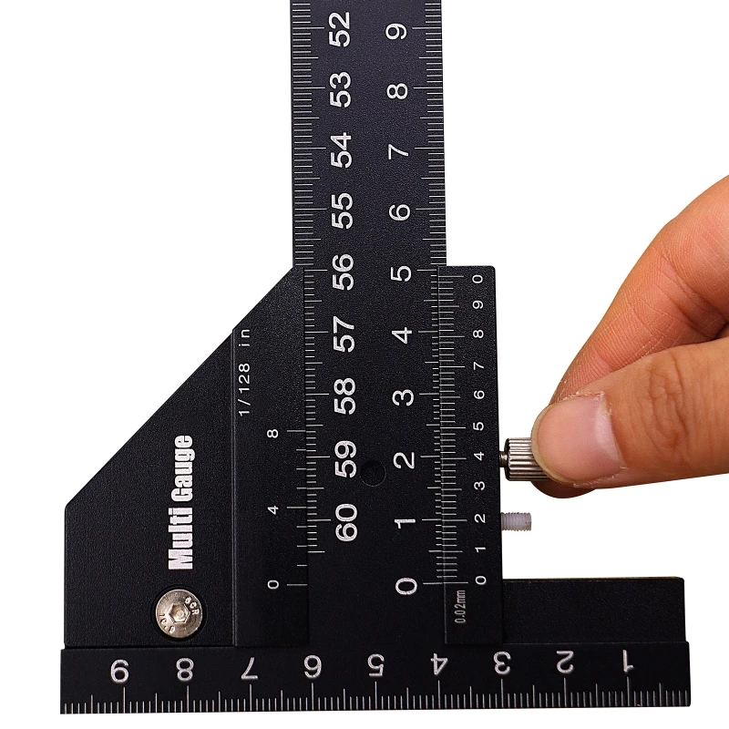 Multi Woodworking Sliding Gauge T-type 600m Aluminum Alloy T Square Ruler for Line Marking Measurement High-precision