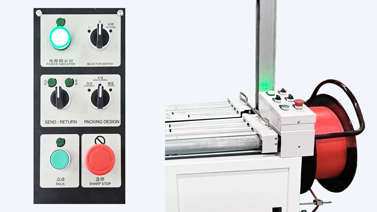 Beyond Pack High Workbench Fully Automatic Strapping Machine BY-102A Packaging PP Tapes Baler Tensioner Packer Wrapping