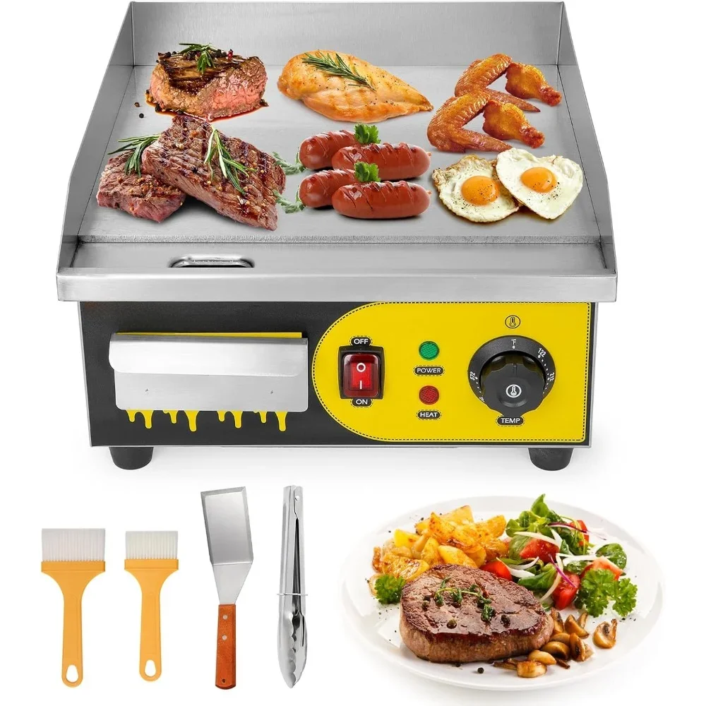 

% электрические сковороды, коммерческая сковорода на столешнице, 14-дюймовые сковороды с плоским верхом, антипригарный гриль с плоским верхом, электрическая сковорода 1500 Вт