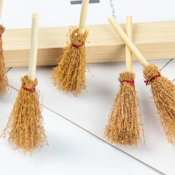 10/20/30 Pcs Mini Broom Red Rope Witch Broom Kids Gift Halloween Party DIY Hanging Ornaments Dollhouse Accessories Props